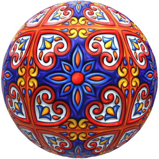 Terracotta Floral Mosaic Tile