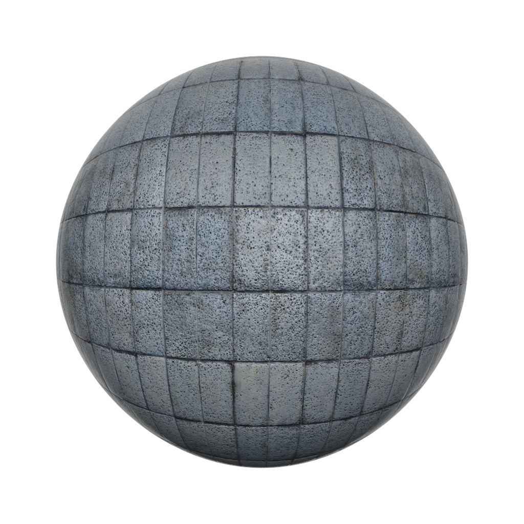 BlenderKit: Download the FREE Blue old tile material