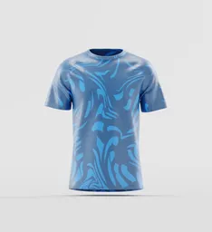 Electric Blue Fluid Print Jersey