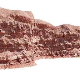 "Explore the stunning Big Red Desert Cliff Modules 3D model compatible with Blender 3D software. Enable displacement and subdivision modifiers to enhance detail, revealing natural sandstone sculptures, fossils, and red laser scans. Perfect for creating realistic environments, with a touch of Bryce 3D style."