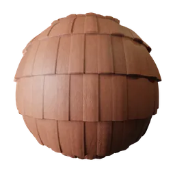 High-resolution French roof tile material for 3D modeling, realistic clay texture, suitable for Blender and PBR workflows.