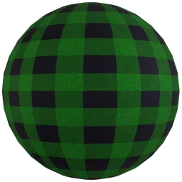 Green Checkered Fabric