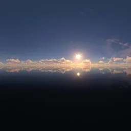 Sea, Sunset, Clouds