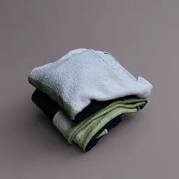 Folded Wool Tracksuit Stack