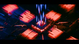 Neon Core Futuristic Cyberpunk Chip