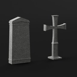 Tombstone 03 Low-Poly