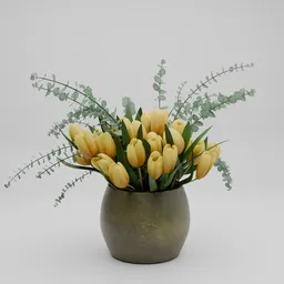 Yellow Flower Vase