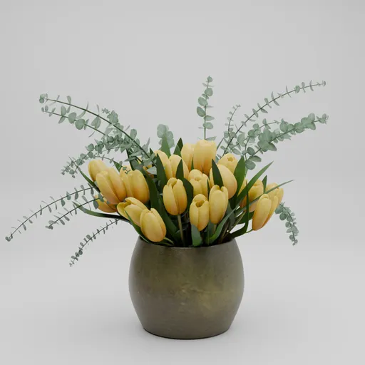 Yellow Flower Vase