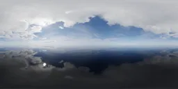 Cloudy Blue Sky Day Landscape