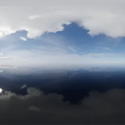 Cloudy Blue Sky Day Landscape