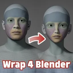 Wrap For Blender - An Alternative To R3DS Wrap - Fitting A Base Mesh (Topology) To A Target