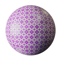 Decorative purple tiles
