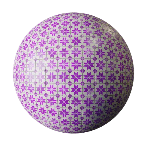 Decorative purple tiles