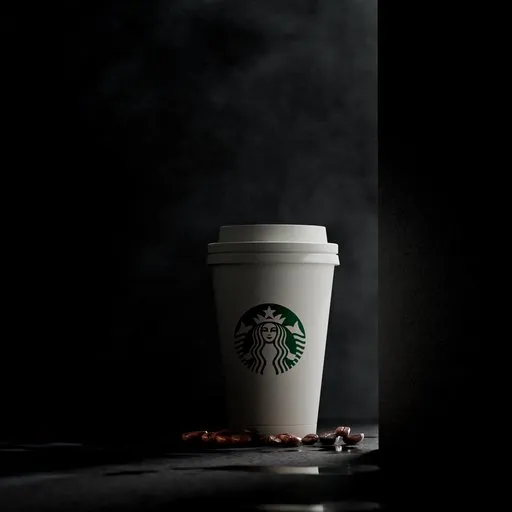 Animated Coffee Cup Commercial Scene
