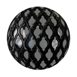 Polished Black Faceted Metal