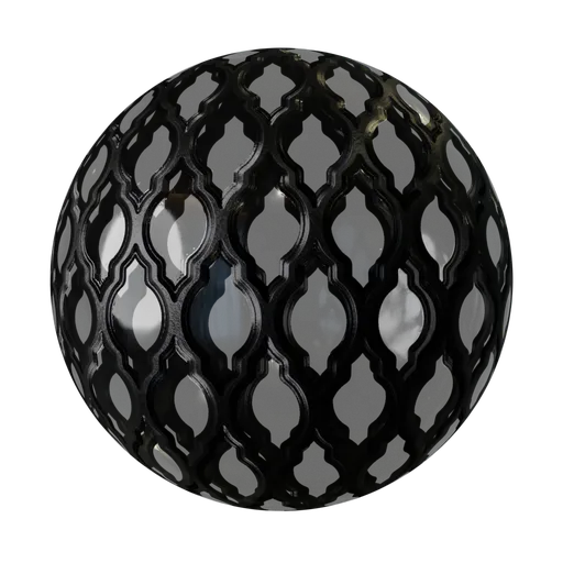 Polished Black Faceted Metal