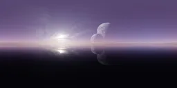 Sci-fi Planet Pink Sunset Sky