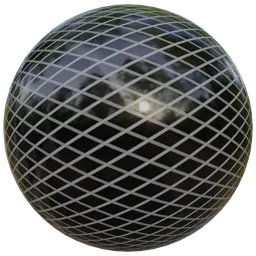 Detailed 2K texture of a black braided plastic hose material for PBR rendering in Blender 3D and similar applications.