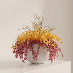 Cascading Floral Vase