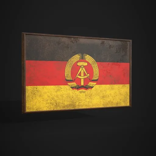 East Germany Flag Picture Frame