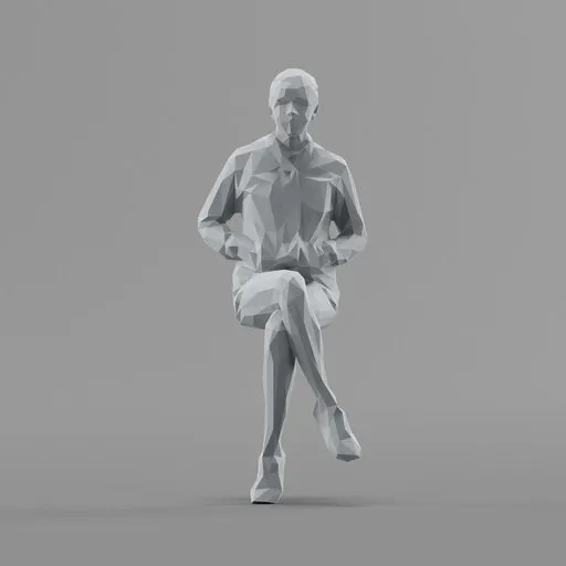 Lowpoly Female Sitting