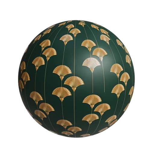 Luxurious gold fan wallpaper