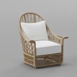 Wicker Outdoor Lounge Chair