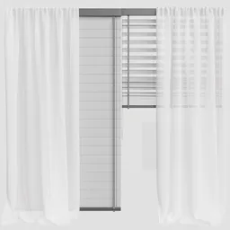 GD Silk and Wooden Blinds Set