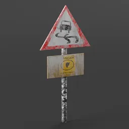 Warning Road Sign