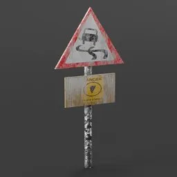 Warning Road Sign