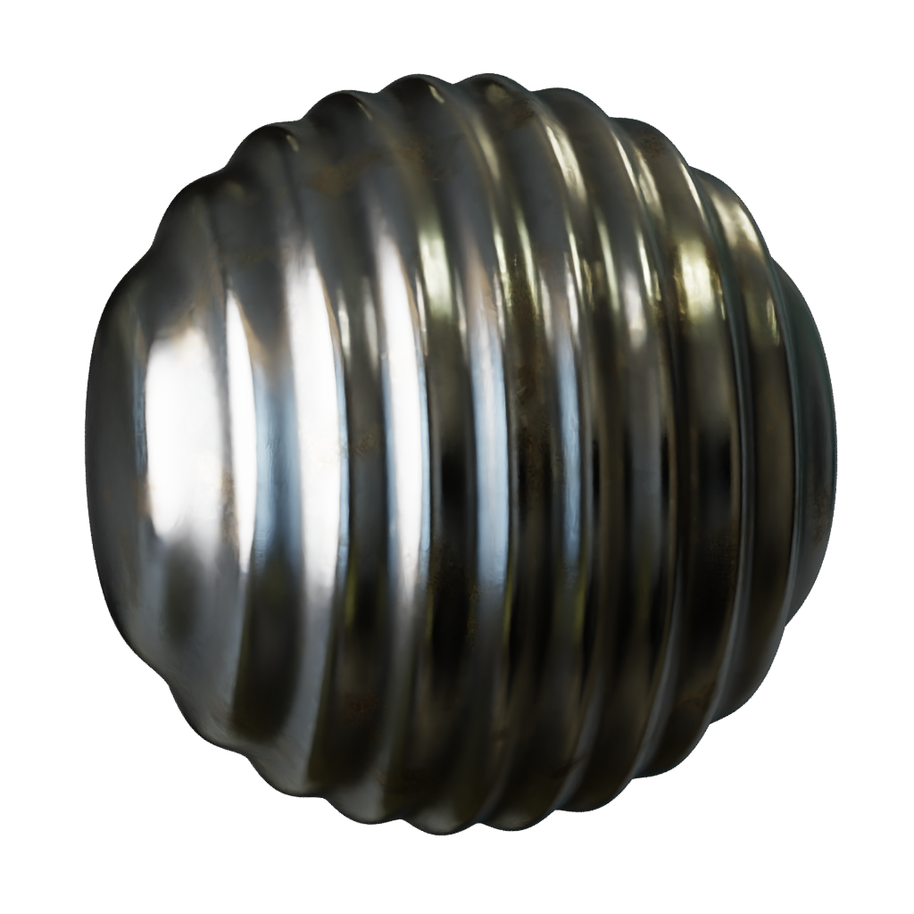 Corrugated Pale Galvanised Rust | FREE metal materials | BlenderKit