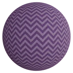 High-resolution zigzag patterned carpet fabric PBR texture for 3D modeling and rendering in Blender and other software.