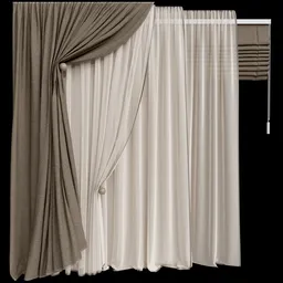 MI Silk And Cotton Curtain Set