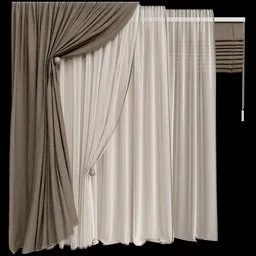 MI Silk And Cotton Curtain Set