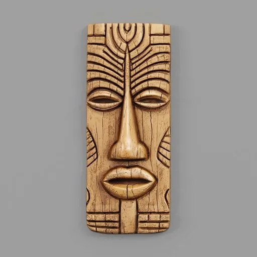 Decorative Tiki Mask - Carved Wood