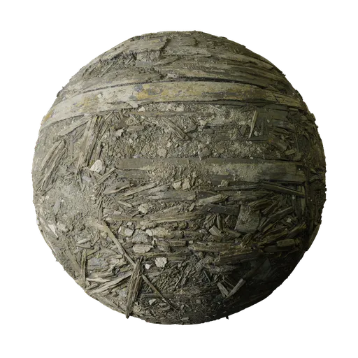 Dusty Chipped Broken Floor Boards