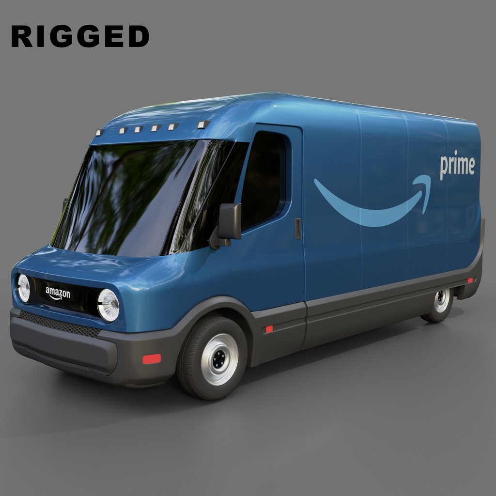 Amazon Rivian EDV | Trucks models | BlenderKit