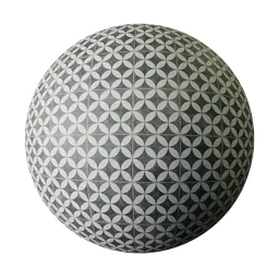 Monochorme overlapping circles tiles