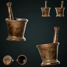 Antique Bronze Mortar and Pestle