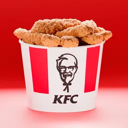 Realistic 3D-rendered scene with chicken bucket, ideal for creative professionals using Blender.