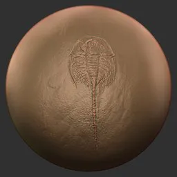 ER_Fossil Brush-Phacops trilobite