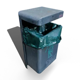 Square Metal Trashbin
