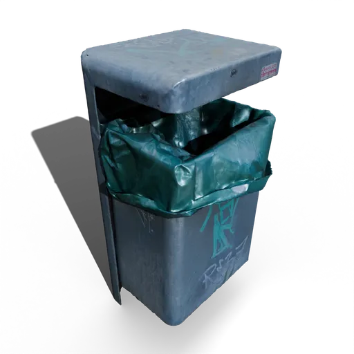 Square Metal Trashbin
