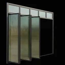 Door glass metal