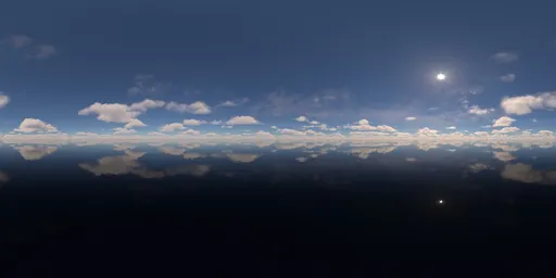 Sky, clouds, water, sun, sea