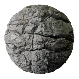 Blocky Layered Gray Cliff Rock