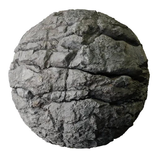 Blocky Layered Gray Cliff Rock