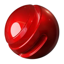 High-gloss red PBR shader preview for realistic 3D vehicle rendering in Blender, EEVEE & CYCLES ready.