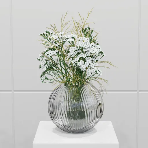 Delicate Baby’s Breath in Glass Vase