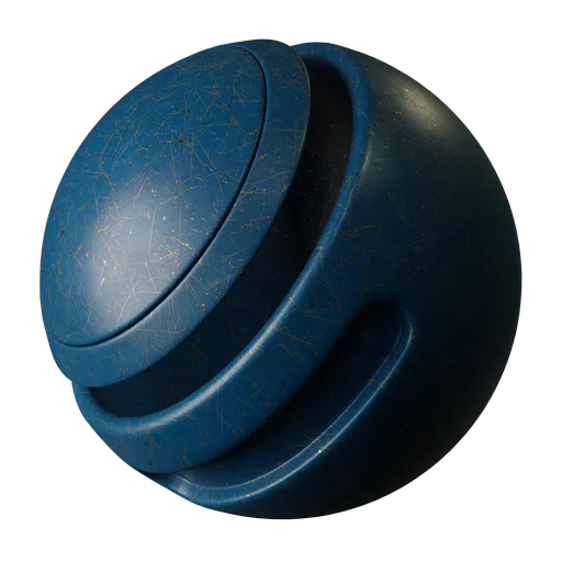 Blue scratched brushed metal